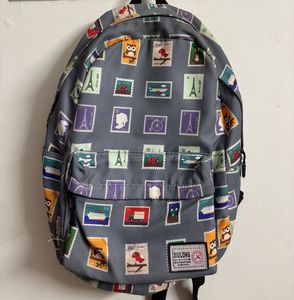 Cute Stamp Print Backpack