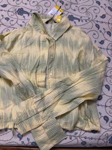 Yellow &amp; Green Striped Button-Up Shirt