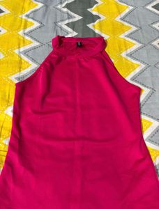 Hot Pink Halter Neck Top
