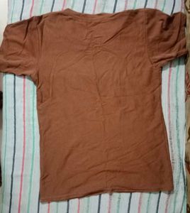 Brown Graphic Print T-Shirt