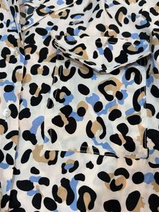 Leopard Print Button-Up Shirt