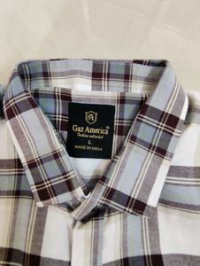 Gaz America Men's Full Sleeve Cotton Checkered Cas
