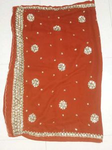 rust orange or light brown 🟤 saree