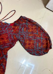 Boho Chic Red Print Dress