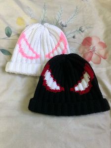 Handmade Crochet Beanies(black & white)