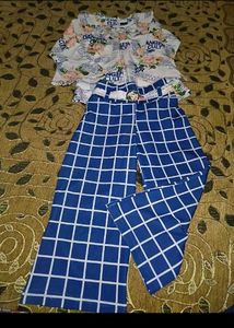 Chic Printed Top & Wide-Leg Pants Set