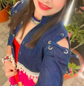 Navratri Style Denim Jeans ya Shrug Jacket