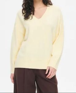Soft Yellow V-Neck Sweater