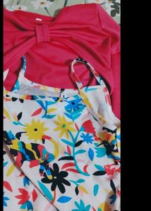 Floral Print Spaghetti Dress with Bolero