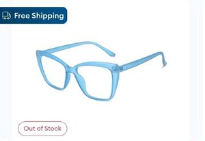 Eyemyeye Nerdlane Blue Full Frame Cat Eye Glasses