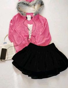 dark black velvet mini skirt