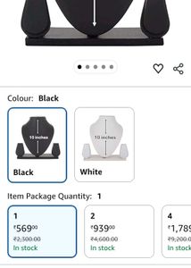 Elegant Black Jewelry Display Bust Stand