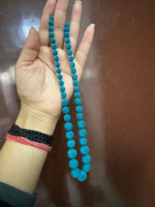Turquoise Pom-Pom Necklace