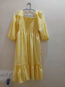 butter yellow Midi Dress