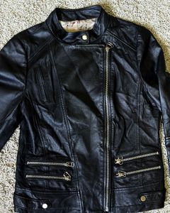 Sheepskin Leather Jacket - Thrifted