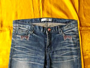 Embellished Flare Jeans with kurti