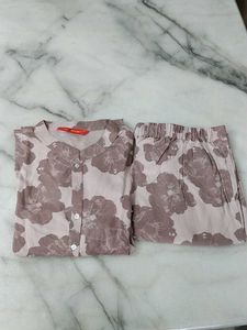 Elegant Floral Print Kurta and Palazzo Set