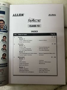 ALLEN JEE MAIN RACE Study Material Set 02