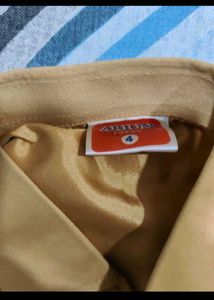 Black Short Sleeve jacket with gold Button-Up Shir