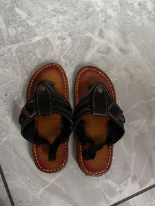 Stylish Brown & Black Thong Sandals