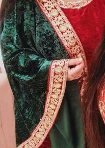 Embroidered Sequinned Lace Velvet Dushala Shawl