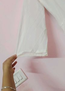 Elegant White Embroidered Gown with Dupatta