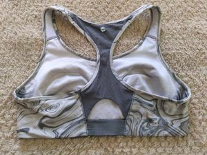 AVIA Gray Marble Racerback Sports Bra