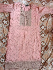 Pink Printed Kurta