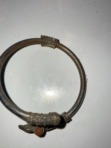 Silver Tone Tribal Bangle