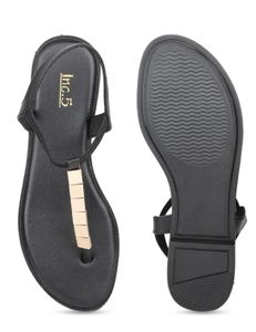 Black Inc.5 Flat Sandals- Size 40