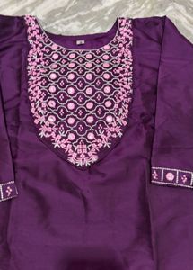 Beautiful Purple Embroidered Kurta