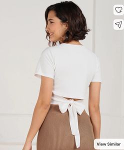 White Wrap Crop Top