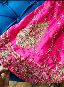 Vibrant Pink Embroidered Lehenga Skirt