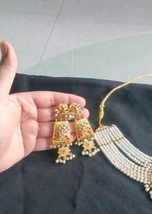Hyderabadi multicolour perls necklace