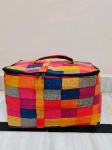 🇳🇿💫🎀Vibrant Patchwork Storage Bag