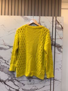 Bright Yellow green Knit Sweater