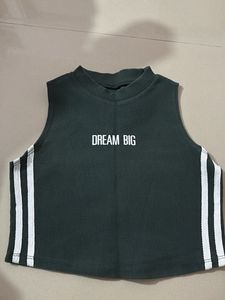 Sleeveless Cropped "Dream Big" Top