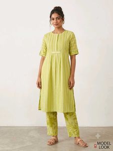 🎉Today only🎉BibA Green Striped Kurta