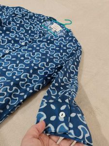 Blue Printed Kurta