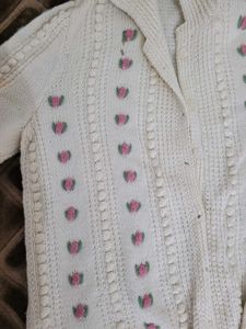 Vintage Floral Knit Cardigan