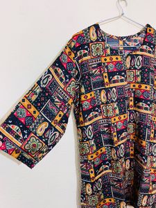 Vibrant Geometric Print Kurta