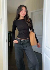 Classic Black Long Sleeve Top