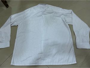 Classic Striped Men's White Shirt