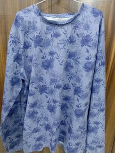 Blue Floral Long Sleeve Top