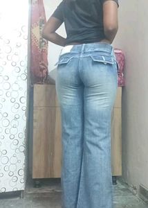 Women's Light Wash Flared Jeans