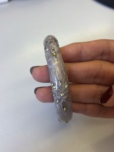 Elegant Enamel &amp; Rhinestone Bangle