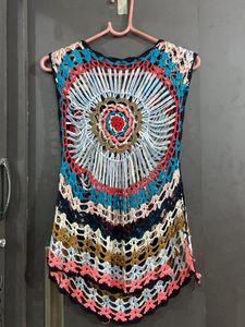 Bohemian Crochet Tunic Top