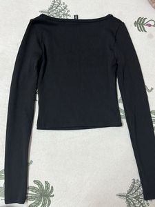Black Ribbed Top ( xxs )