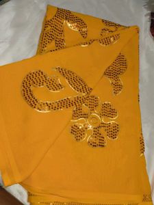 Embellished Yellow Saree with blouse