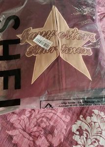 Burgundy Zip-Up Star Graphic Hoodie